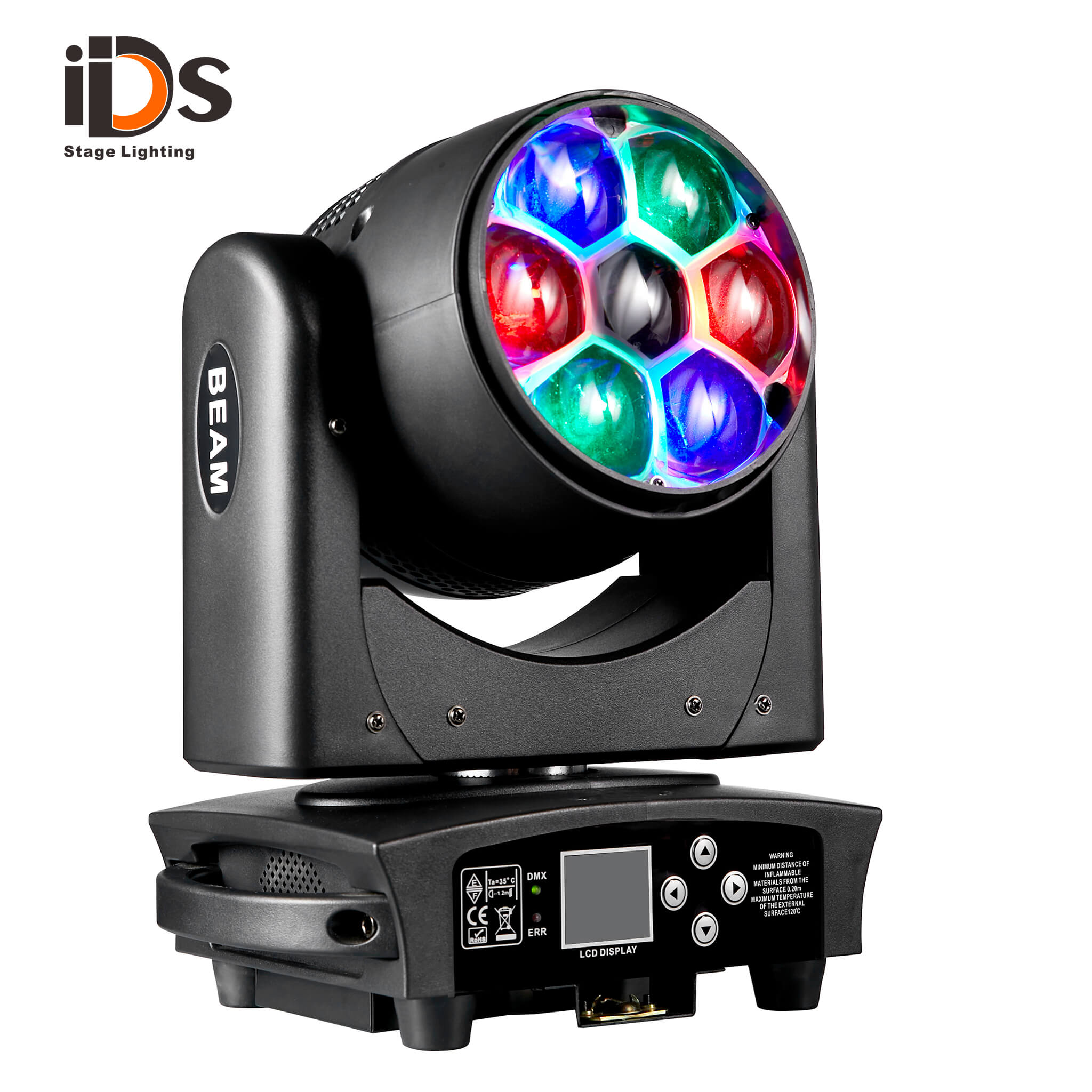 MINI 7x40W Big Bee Eye Color Zoom Moving Head Stage Light