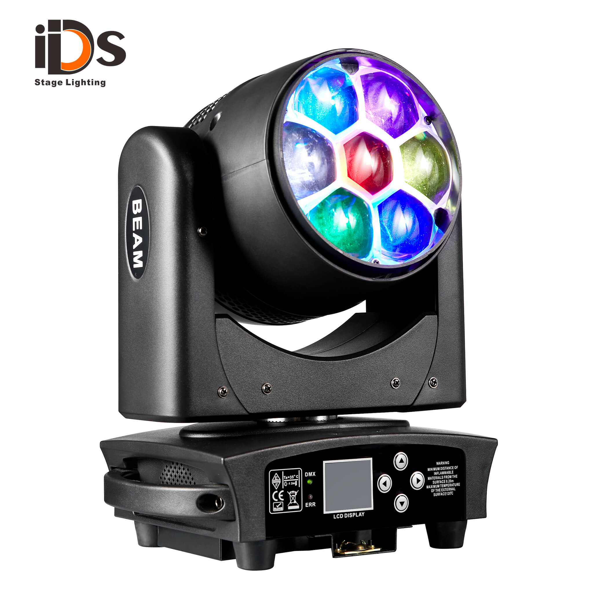 MINI 7x40W Big Bee Eye Color Zoom Moving Head Stage Light