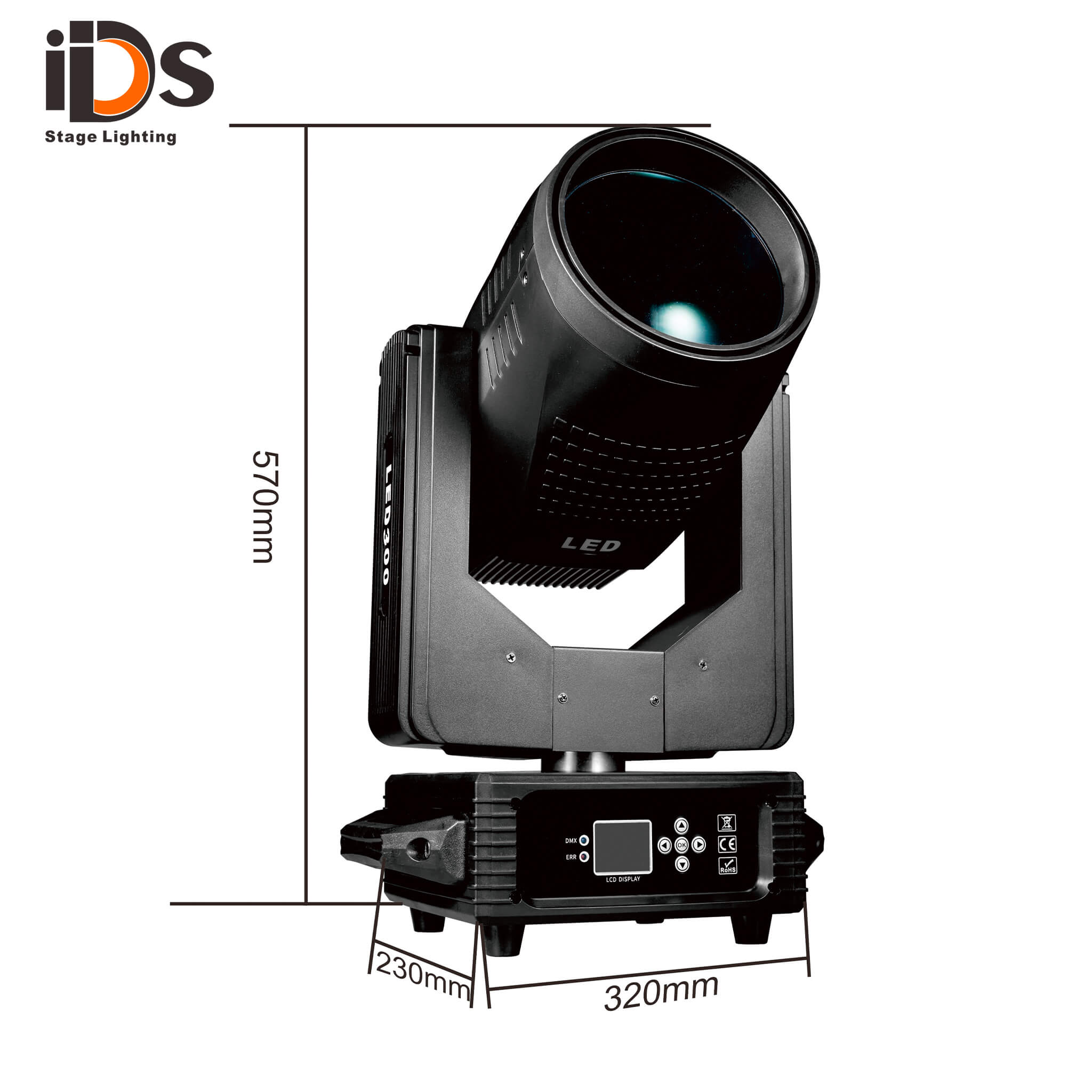 LED Beam-300 Beam Stage Light + Auxiliary Light Moving Head Light