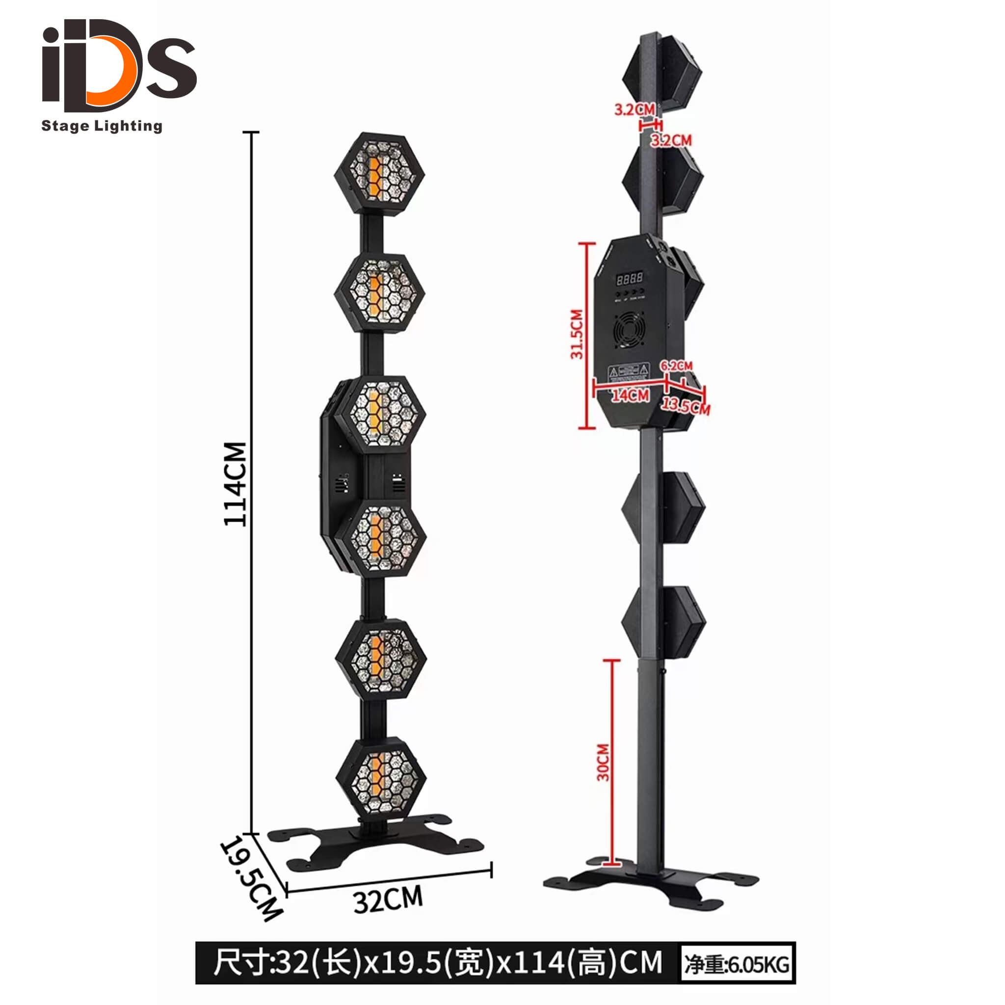 LED 6x100W long strip Retro Special Effect Stage Light