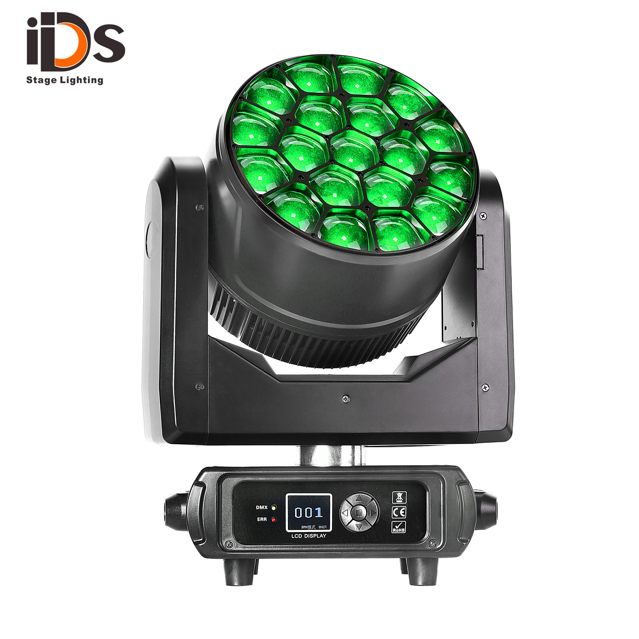 19X25W Big Bee Eye Color Zoom Moving Head Stage Light