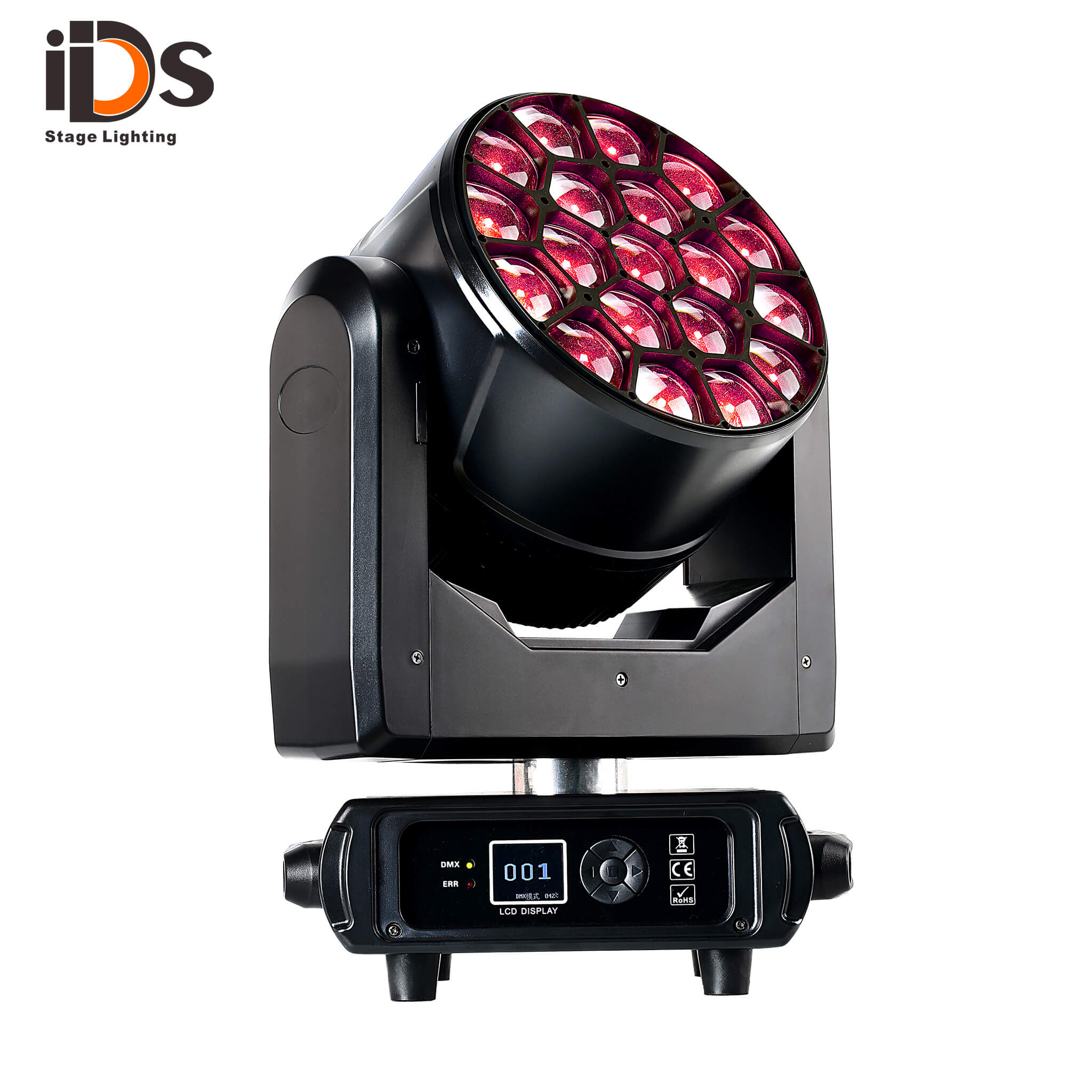 19X25W Big Bee Eye Color Zoom Moving Head Stage Light