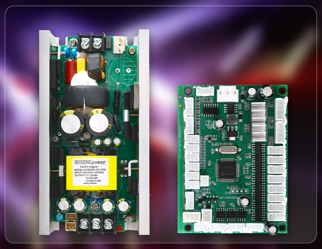 Accessory adapter control board for precise power stability