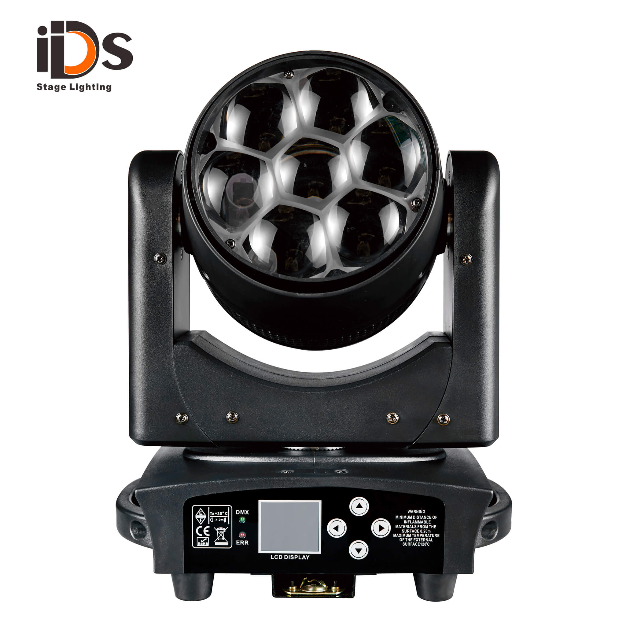 MINI 7x40W Big Bee Eye Color Zoom Moving Head Stage Light
