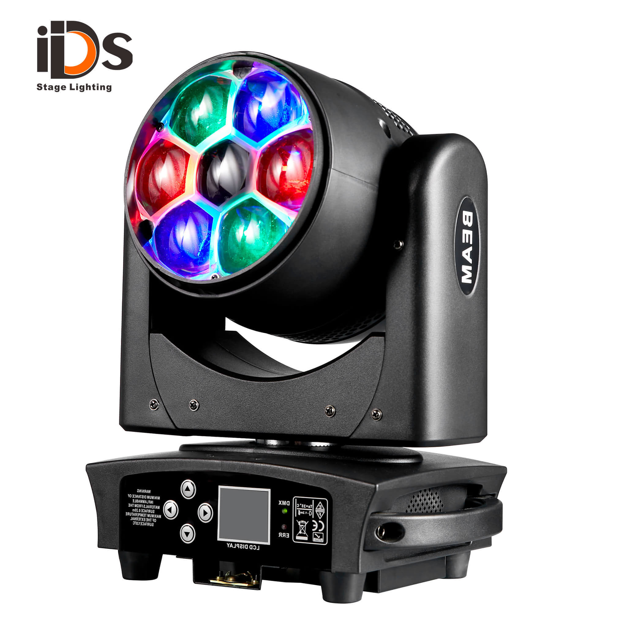 MINI 7x40W Big Bee Eye Color Zoom Moving Head Stage Light